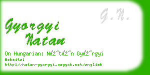 gyorgyi natan business card